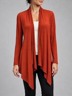 Banana Republic Rust Waterfall Cardigan M Minimalist